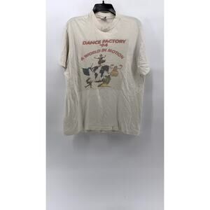 HANES Men's Vintage Dance Factory Graphic Crewneck Short Sleeve T-Shirt SZ L